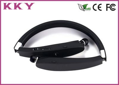 China Foldable Neckband Headphones Bluetooth , Retractable Wireless Headphones 104dB for sale