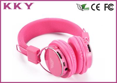 China 3.0 Wireless Bluetooth Stereo Headphones Pink With FCC / CE / RoHS Certificate for sale