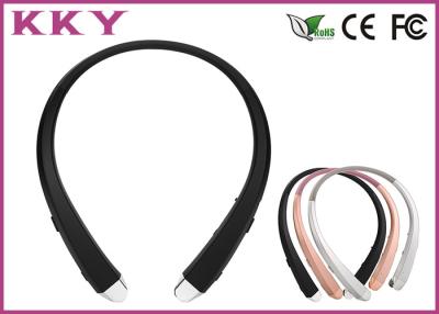 China Neckband Bluetooth Headphone With Retractable Earbuds / Vibratory Function for sale