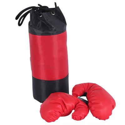 China Top Quality PU 2 Piece Children's Boxing Sandbag Set Children's Sanda Sandbag Boxing Mitt for sale