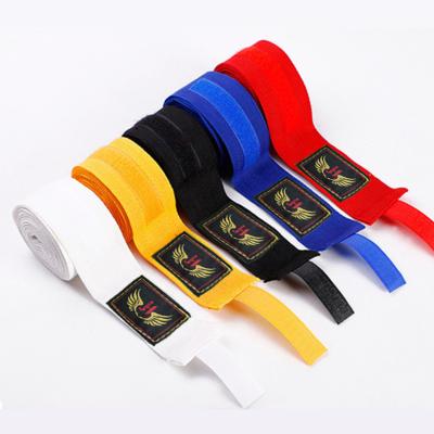 China Custom Logo Boxing Elastic Cotton Boxing Bandage Fits Tied Hands For Muay Thai And Taekwondo for sale