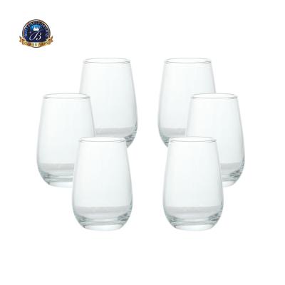 China Household Minimalist Transparent Egg Shape Glassware Drinking Tumbler Water Glass Cups for sale