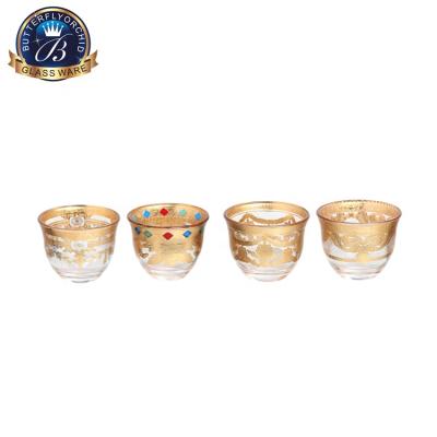 China Sustainable Creative Arabic Style Unique Ceramic Espresso Coffee Cup And Saucer Set for sale