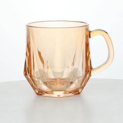 China New 260ml classic/postmodern colorful glass beer attack/thick beer glass mug with handle hot sale coffee mug glass mug/factory direct sale for sale