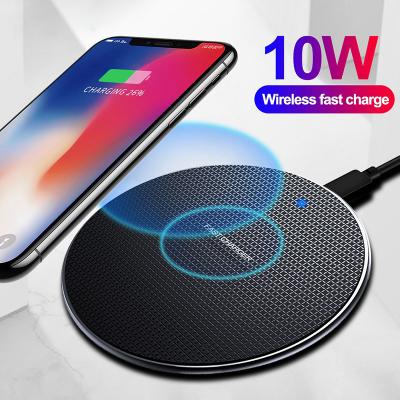 China Portable Disk 10W QI LED Portable Phone Cell Phone Universal Mobile Charger Wireless Fast Charging Wireless Protection for sale