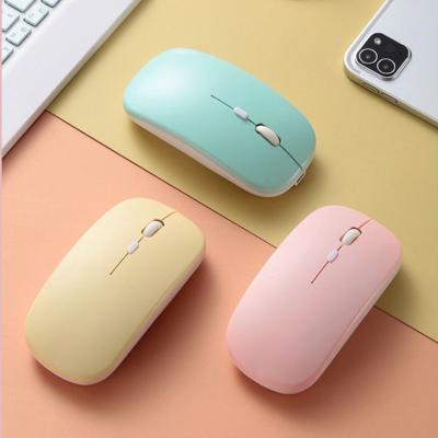 China Mini Rechargeable Wireless BT Mouse Dual Modes Wireless Mouse Slim Silent Mouse for sale