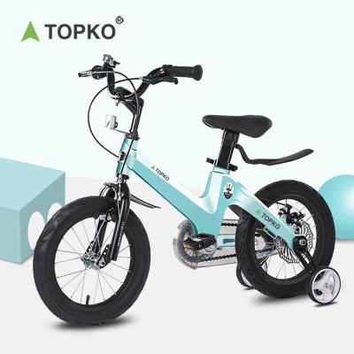 China TOPKO New Style Light Weight Cheap Price Kids Small Bicycle With Help Wheel Disc Brake Stable Child Mini Bike for sale