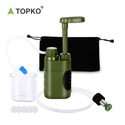 China Lightweight TOPKO Hiking Camping Personal Travel Water Purifier Filter Straw Survival for sale