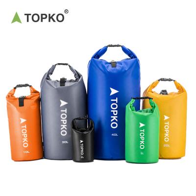 China TOPKO Eco-friendly Wholesale High Quality Large Capacity Drifting PVC Waterproof Bag Travel Beach Dry Bag for sale