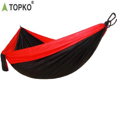 China TOPKO Antifraying Carabiners 2 2 Built-in Tree Straps Carry Bag Outdoor Hammock Set Tree Tent Hammock for sale