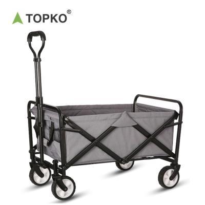 China Simple Outdoor Sports TOPKO Multifunctional New Style Folding Garden Cart Picnic Food Storage Cart for sale