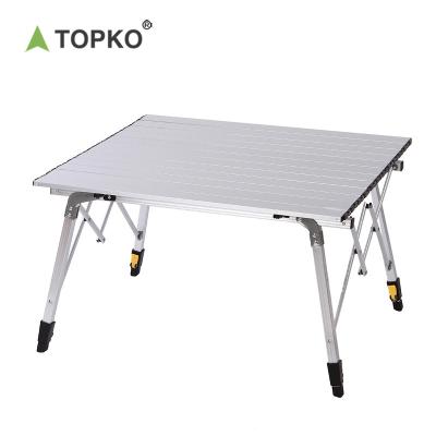 China Multi Functional Supply Furniture Minimalist TOPKO Travel Outdoor Camping Table Cheap Barbecue Picnic Table for sale