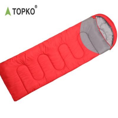 China Envelope Type TOPKO Easy To Carry Outdoor Camping Filling Cotton Sleeping Bag for sale