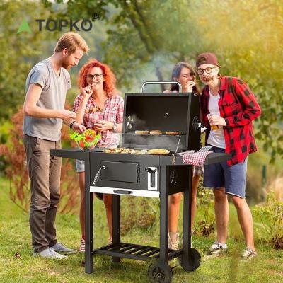 China TOPKO BBQ Outdoor Summer Picnic Grilled Chicken Travel Food/Pig BBQ Grill Family Cooking Double Grill for sale