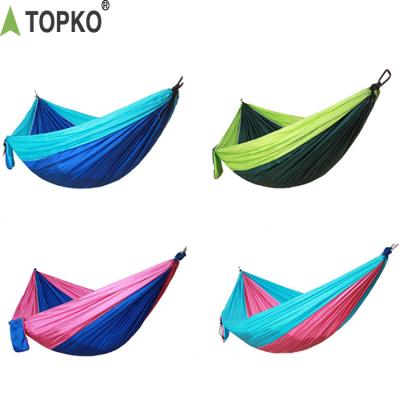 China Antifraying TOPKO Outdoor Backpacking Single Survival Travel Hammock Double Camping Set for sale