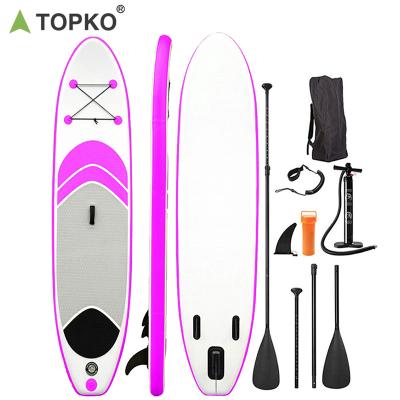 China TOPKO Unisex Dropshipping Fishing Rack Up Adult Sip Ocean/River Surf Water Game Folding Paddle Board for sale