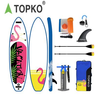 China TOPKO Unisex Sip Boards Surf Paddle For Sale Inflatable Summer Water Sports Stand Up Paddle Board for sale