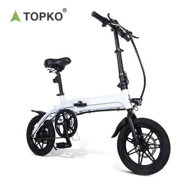 China Aluminum alloy TOPKO 250W electric bicycle power adult cycle bicycle electric bike for sale