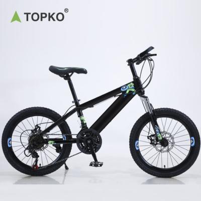 China TOPKO flat earth mtb bicycle for kids 10 years old carbon steel frame mountain bikes for sale