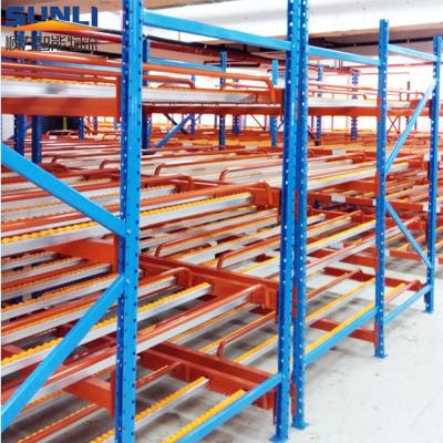 China Reserved tool /box/bin/industrial case selection quickly and warehouse gravity self slide shelf quick rack for sale