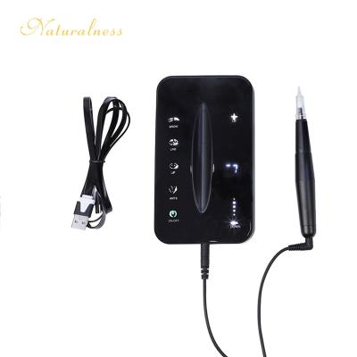 China Permanent Makeup Supplies Tattoo Machine Black Battery Glossy PMU Machine For Student for sale