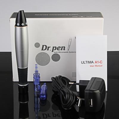 China Low Noise Permanent Dr. Pen Black And Silver Tattoo Machine For Eyebrows, Eyeliner, Makeup Lip for sale