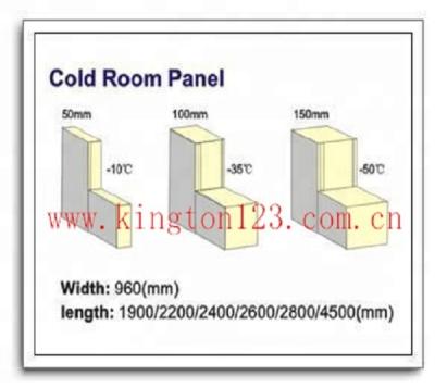 China Hotels 100mm thickness polyurethane foam cold room panel, PU panel with best price for sale