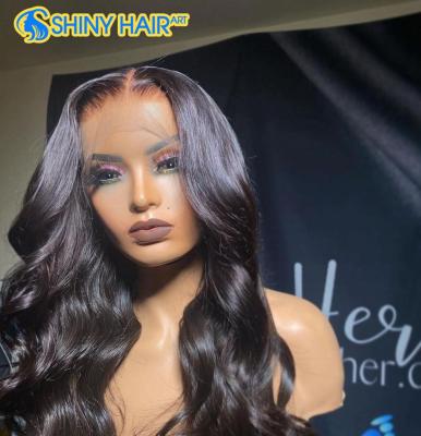 China Sheer Mink Brazilian Hair Raw Human Wig, Body Wave Raw Sheer Swiss Lace Frontal Wig, Full Hd Full Lace Wig 180 Density Hd Transparent Human Lace Wig for sale