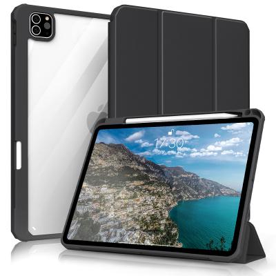 China For iPad 2022 10th Factory Design New Arrival Tablet Covers For 9th 10th iPad 10.2 Inch Clear Back Cover Case With Pencil Holder for sale