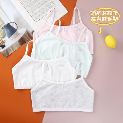 China Promotional QUICK DRY 95% Cotton No Underwire Student Bra Sports Wrap Comfortable Vest Bra for sale