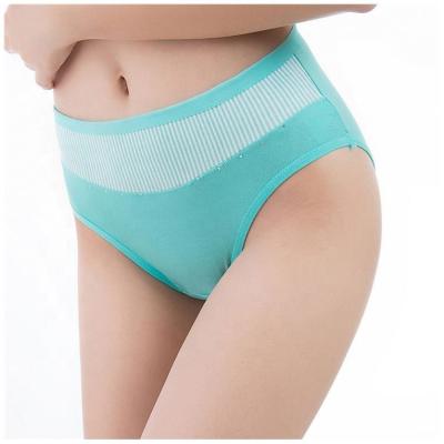 China Latest Fashion Stripe Cotton Women Underwear Antibacterial Hot Selling Stain Ladies Soft Panties for sale