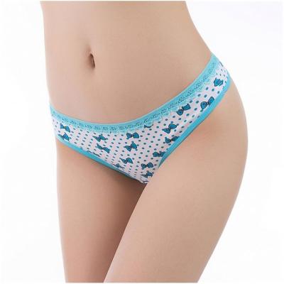 China Sweet printed girl sexy g - string antibacterial modern style cotton women's comfortable underwear young for sale