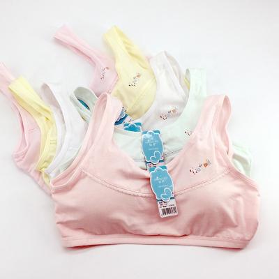 China QUICK DRY Professional Made Wide Should Tie Back Soft Closure Little Girls Breathable Padded Bra for sale