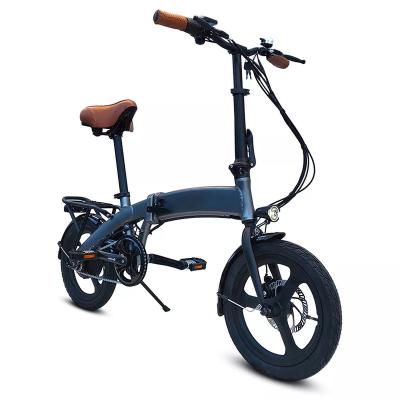 China Aluminum alloy 16 inch ebike 36V lithium battery city folding electric bike for sale