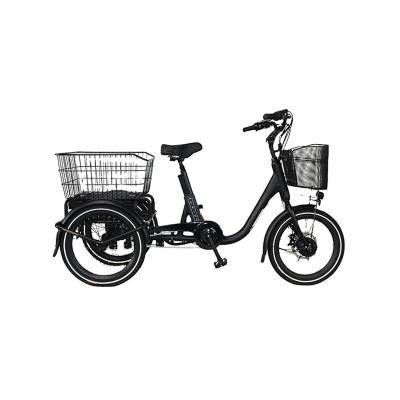 China Electric cargo 24 inch e bike three wheel fat tire tricycle 350W 36V electric tricycle for sale