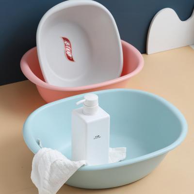 China Student Household Bathroom Single Basin Viable Plastic Sink Thickened Large Rectangular Middle And Small Basin for sale