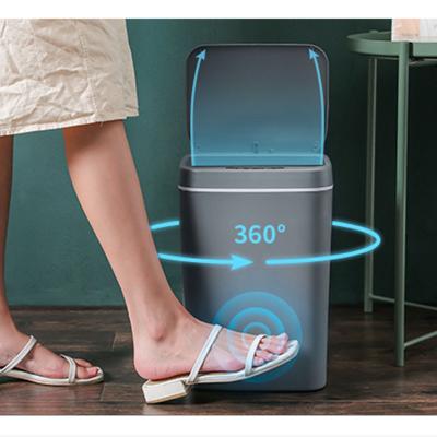 China Viable Smart Portable Electronic Automatic Sensor Waste Bin Household Kitchen Household Induction Indoor Plastic Mini Garbage Trash Bin for sale