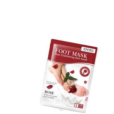 China EFERO nourishing ROSE Exfoliating Foot Mask nourishing, deep moisturizing and smoothing remove dead skin for sale