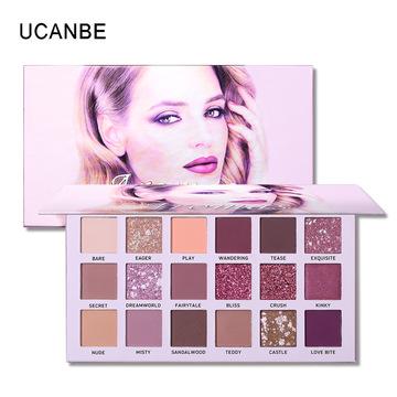 China Cosmetics UCANBE New Product Aromas 18 Colors Makeup Palette Desert Rose Eyeshadow Palette for sale