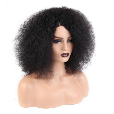 China Short Curly Afro Kinky Curly Lace Wig Closure Loop Wig For Virgin Brazilian Hair Color Women Hair Bundles for sale