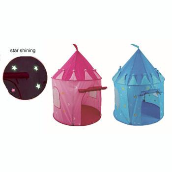 China Soft Toy Princess Castle Play Tent with Glow in the Dark Stars 102 cm Kids Dimensions and Polyester Material Tent for sale