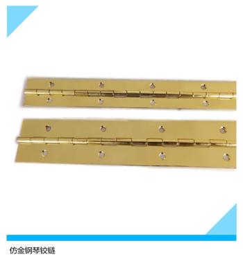 China Traditional piano hinge brass plated hinge piano hinge with 270 degree1830mm*32mm*1.0mm for sale