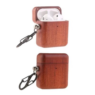 China For earbuds for earphone 2021 durable wireless newcomer wooden case airpods full protector charging natural wood case for Airpods 2 for sale