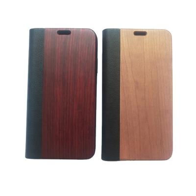 China Luxury Flip Wallet Phone Case Magnetic Wooden Leather Cover For iPhone X /XR /XS MAX Perfect Fit for sale