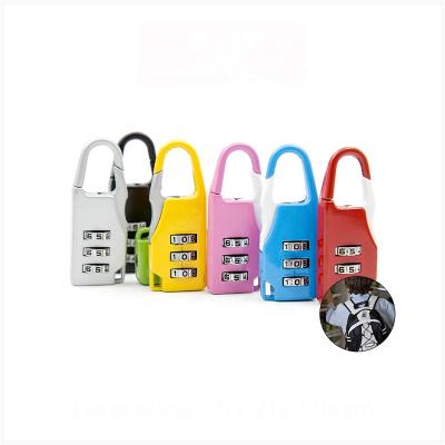 China Zinc Alloy Mini Padlock Travel Suitcase Luggage Security Password Lock 3 Digit Combination Lock for sale