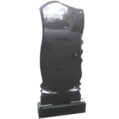 China European Hot Sales Customized High Polished Design Absolute Black Granite Empty Tombstones And Monuments for sale