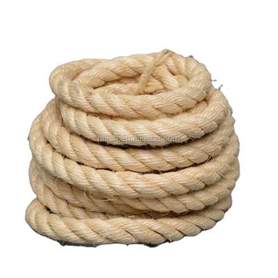 China FIBER Sisal Manufacturer Natural Sisal Rope Packing Sisal Rope 3 Strands Corda for sale