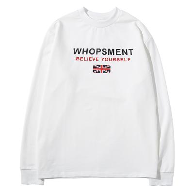 China Custom Mens White Cotton Plain Crewneck Sweatshirt Anti-Shrink for sale