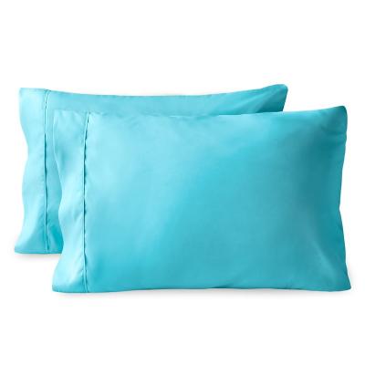 China Microfiber Cooling Pillow Cases / Queen Size Standard Set Of 2 Cooling Pillowcases Double Brushed Aqua Pillowcases 2 Pack Easy Care for sale