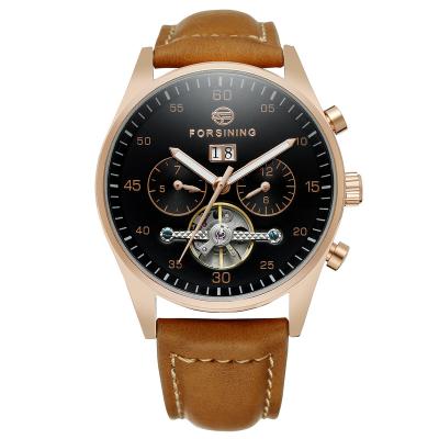 China 2021 New Amazon Alarm Men's Watches Luxury Business Mechanical Wristwatches Leather Leather Automatic Watch for sale